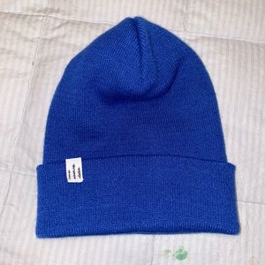 Never worn cobalt blue beanie